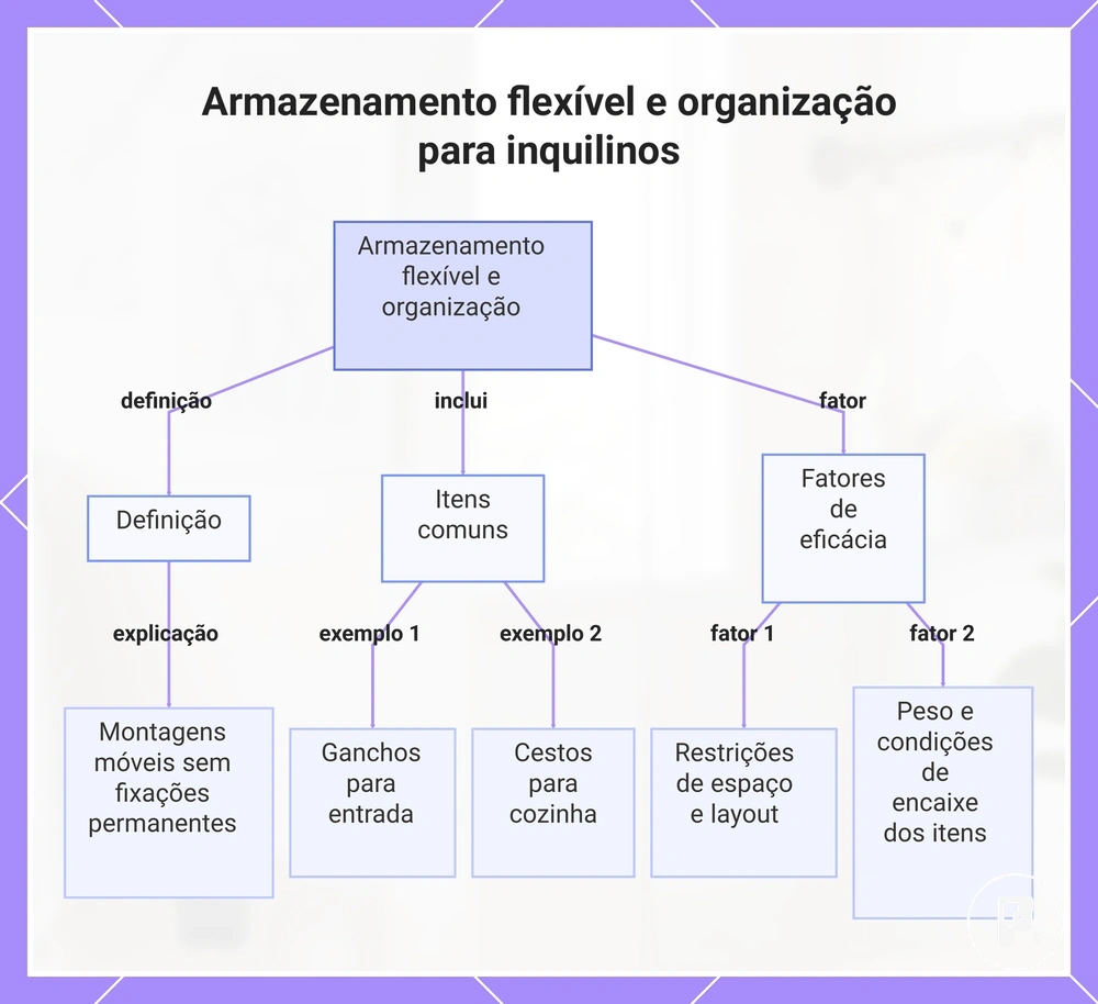 Armazenamento flexível e organização para inquilinos