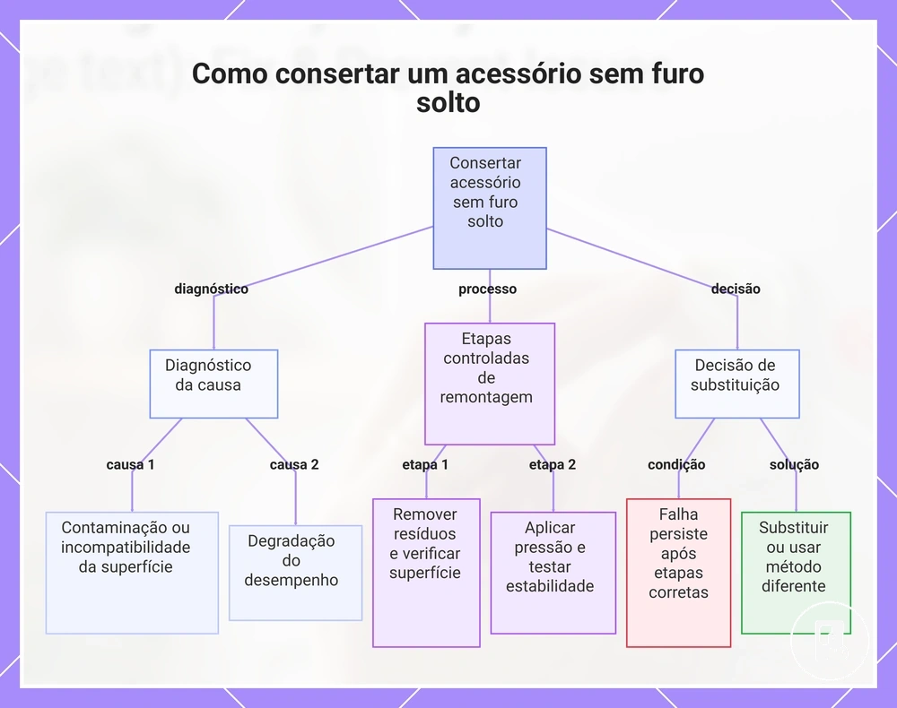 Como consertar um acessório sem furo solto