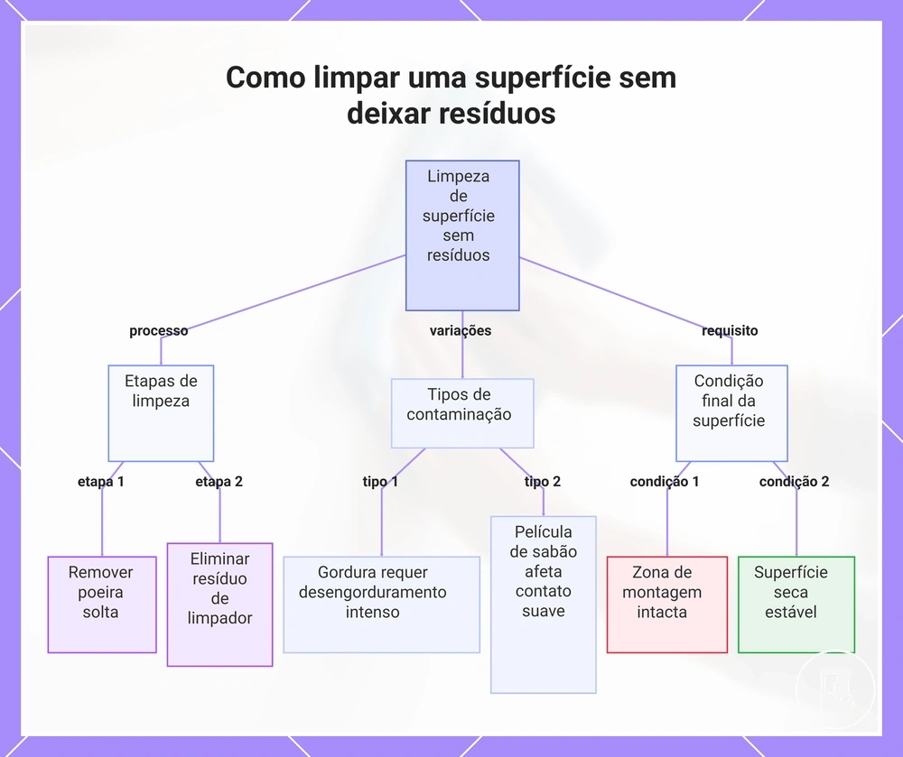 Como limpar uma superfície sem deixar resíduos