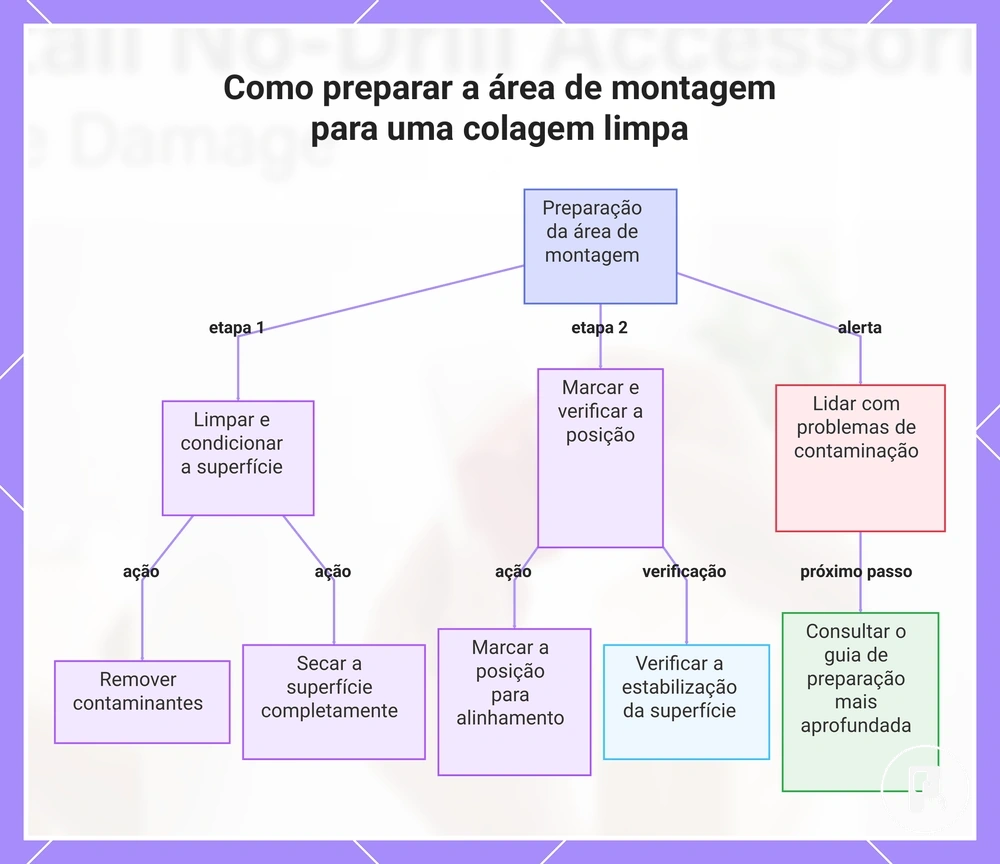 Como preparar a área de montagem para uma colagem limpa