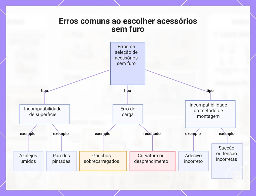 Erros comuns ao escolher acessórios sem furo
