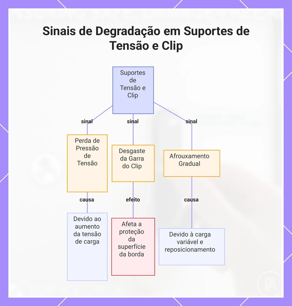 Sinais de Degradação em Suportes de Tensão e Clip