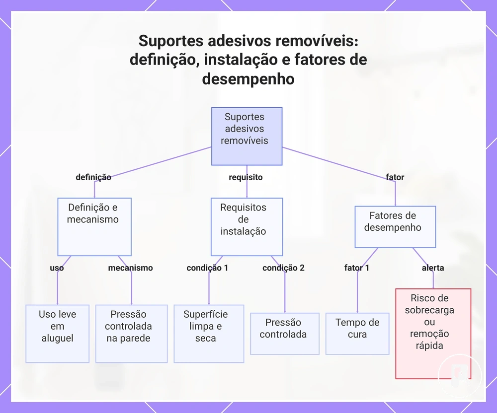 Suportes adesivos removíveis: definição, instalação e fatores de desempenho