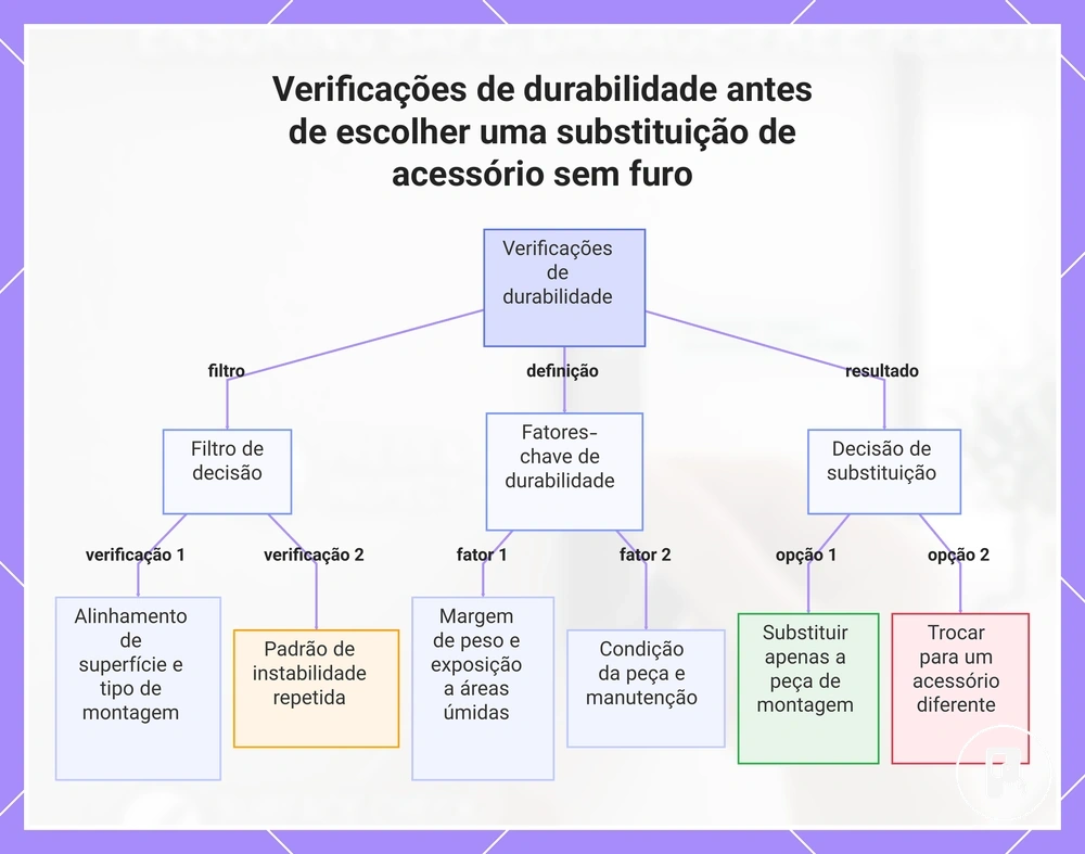 Verificações de durabilidade antes de escolher uma substituição de acessório sem furo