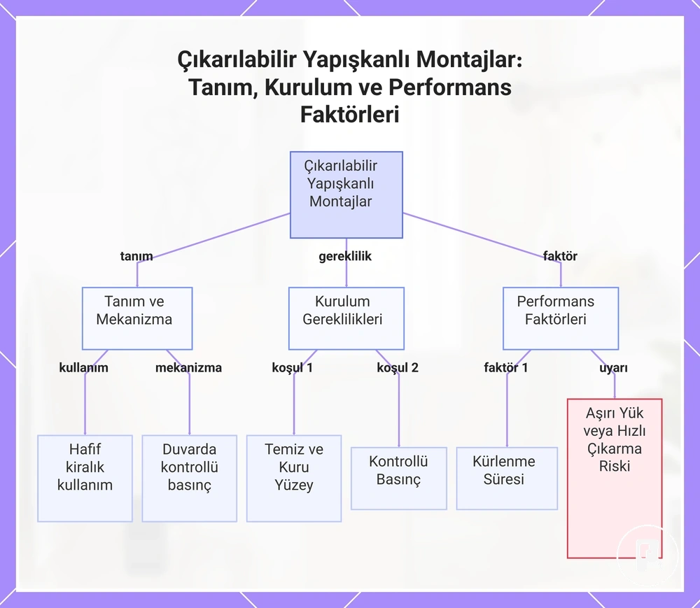 Çıkarılabilir Yapışkanlı Montajlar: Tanım, Kurulum ve Performans Faktörleri