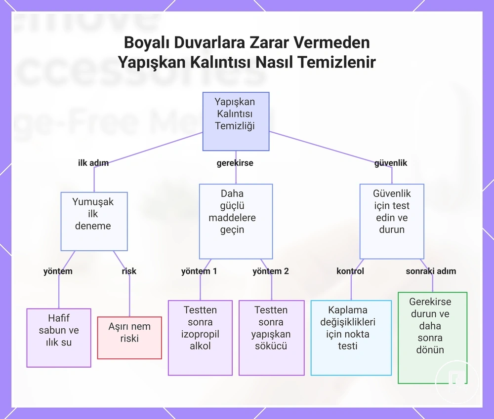 Boyalı Duvarlara Zarar Vermeden Yapışkan Kalıntısı Nasıl Temizlenir