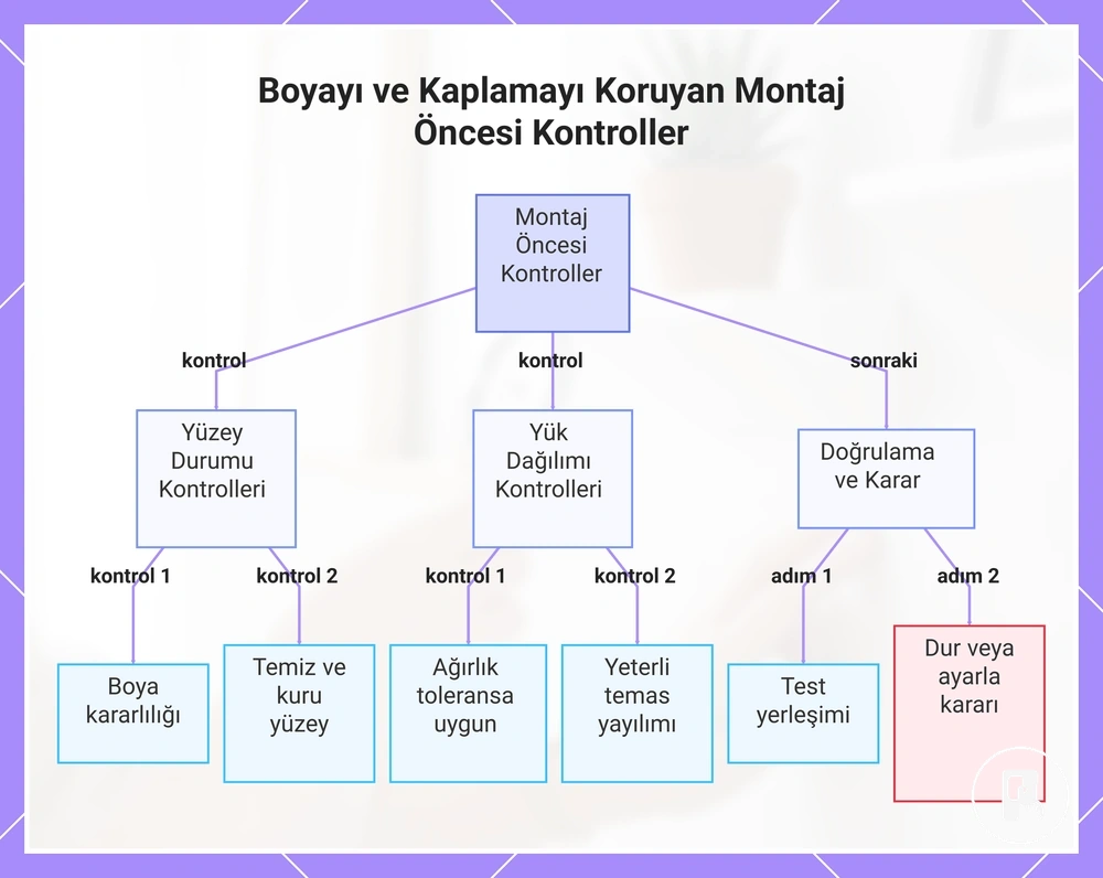Boyayı ve Kaplamayı Koruyan Montaj Öncesi Kontroller