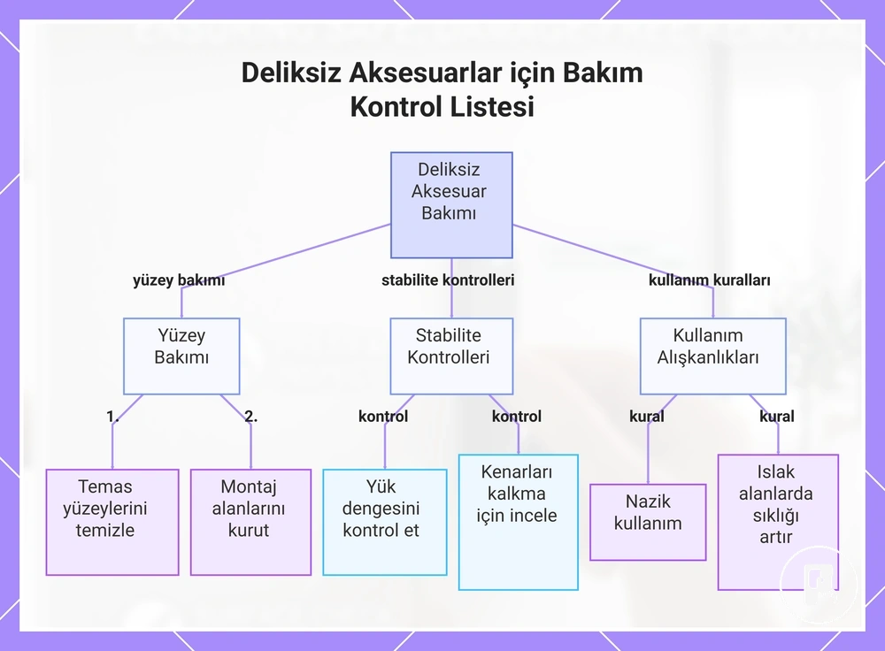 Deliksiz Aksesuarlar için Bakım Kontrol Listesi