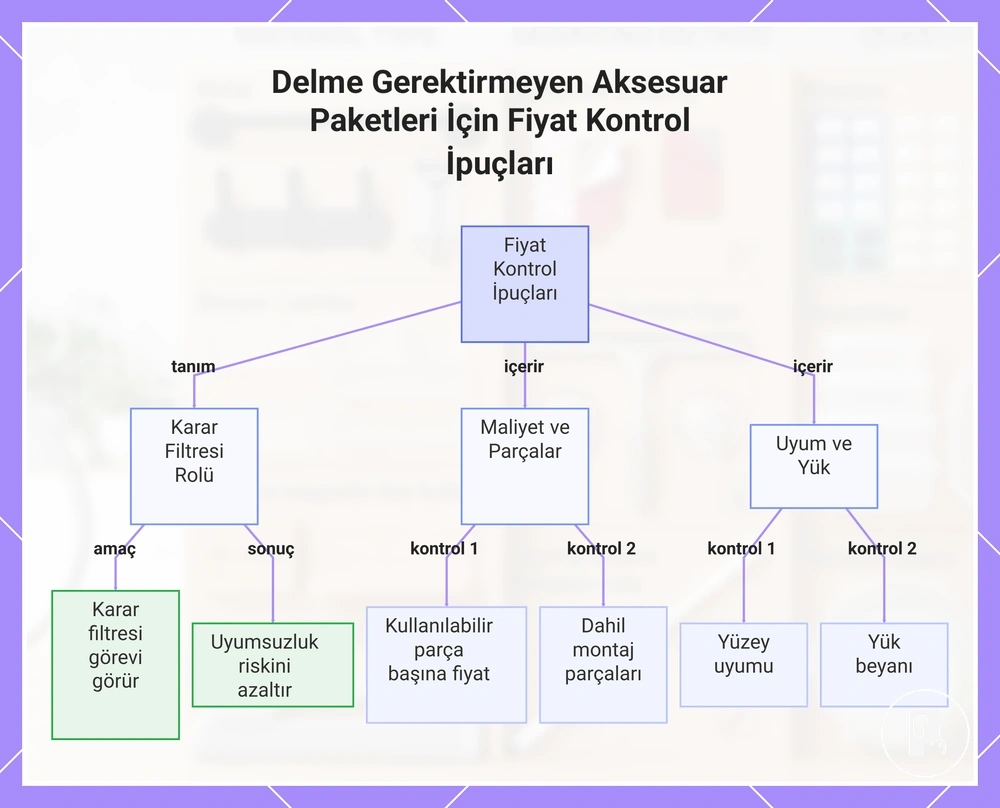 Delme Gerektirmeyen Aksesuar Paketleri İçin Fiyat Kontrol İpuçları