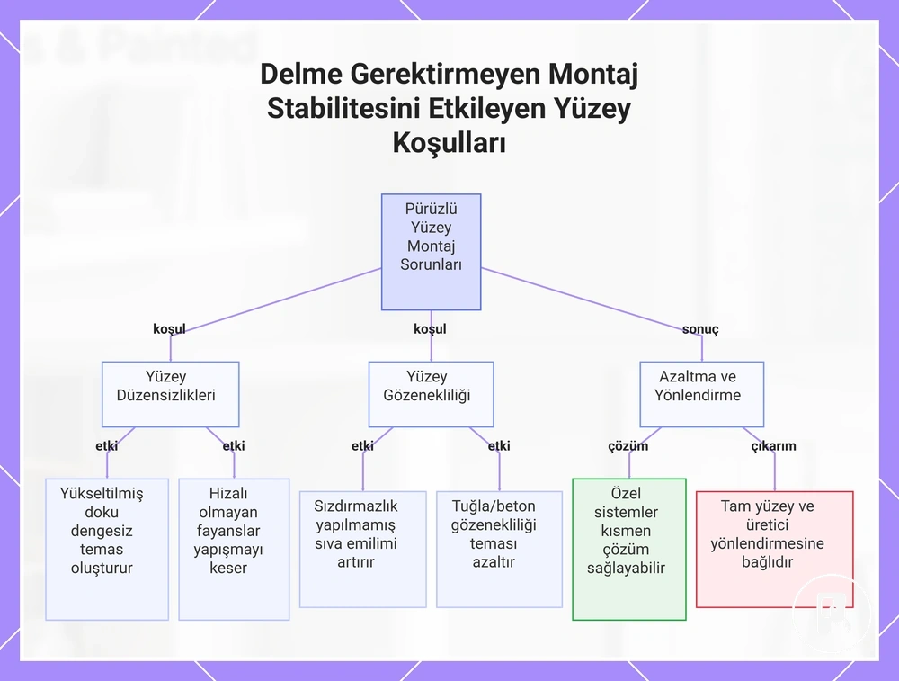 Delme Gerektirmeyen Montaj Stabilitesini Etkileyen Yüzey Koşulları