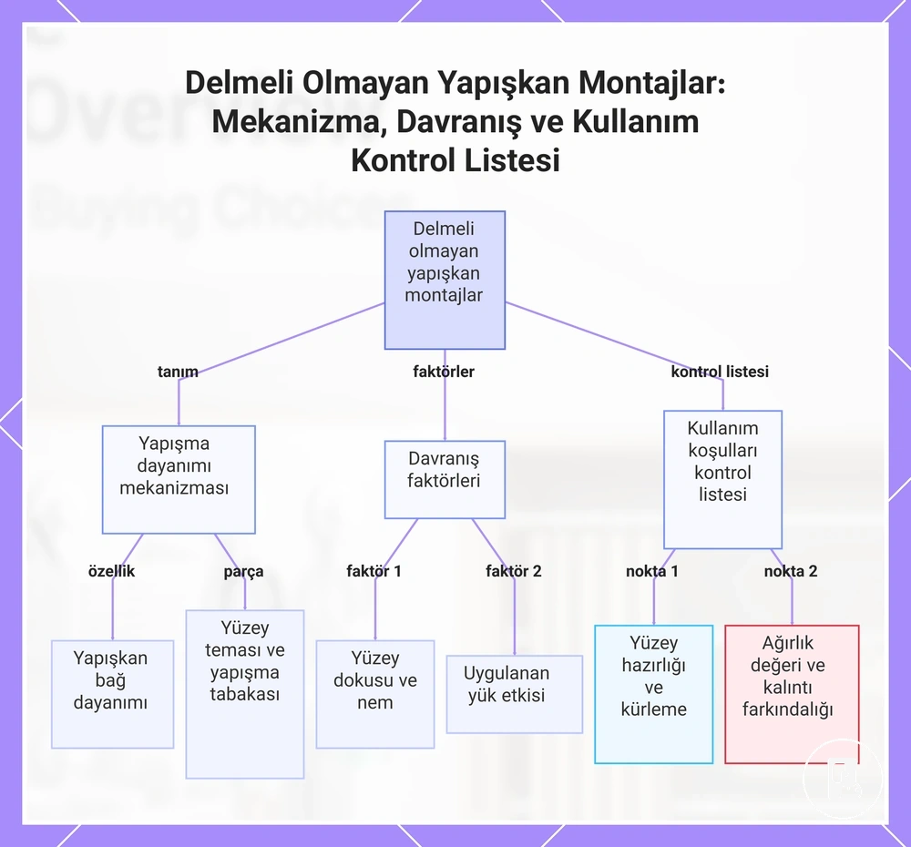Delmeli Olmayan Yapışkan Montajlar: Mekanizma, Davranış ve Kullanım Kontrol Listesi