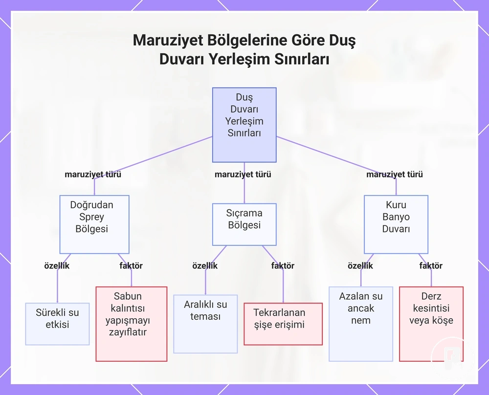 Maruziyet Bölgelerine Göre Duş Duvarı Yerleşim Sınırları