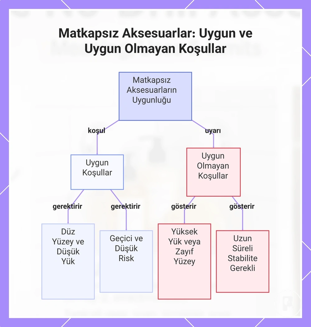 Matkapsız Aksesuarlar: Uygun ve Uygun Olmayan Koşullar