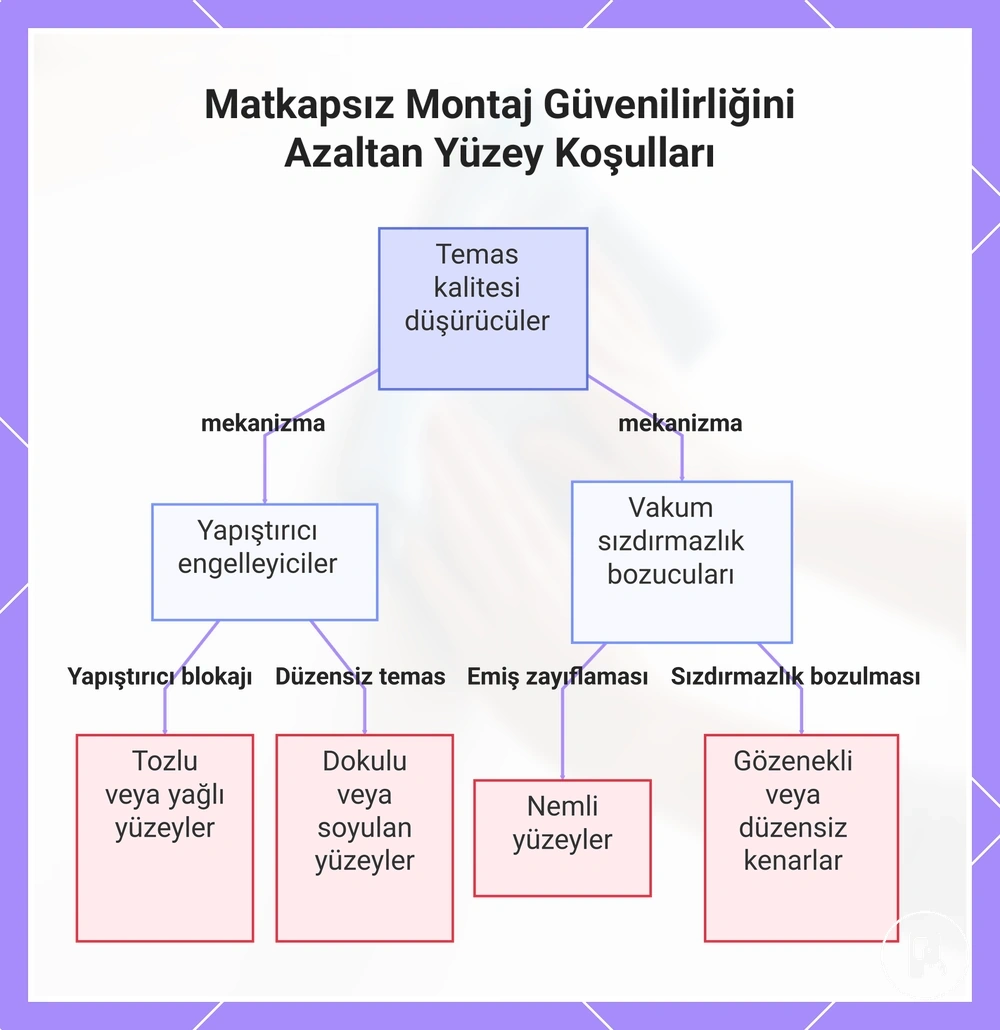 Matkapsız Montaj Güvenilirliğini Azaltan Yüzey Koşulları