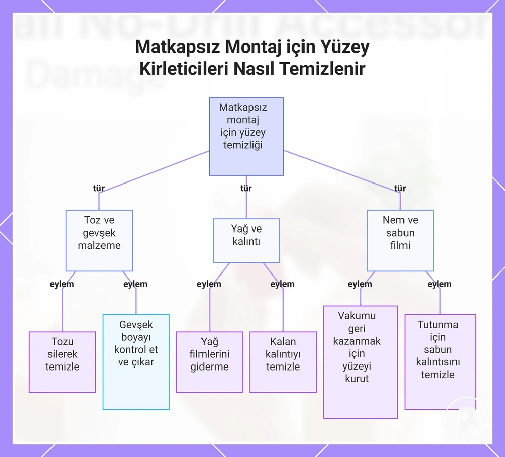 Matkapsız Montaj için Yüzey Kirleticileri Nasıl Temizlenir