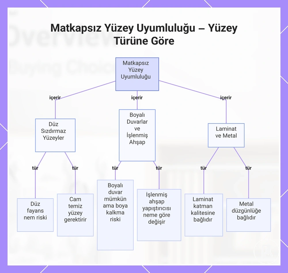 Matkapsız Yüzey Uyumluluğu – Yüzey Türüne Göre