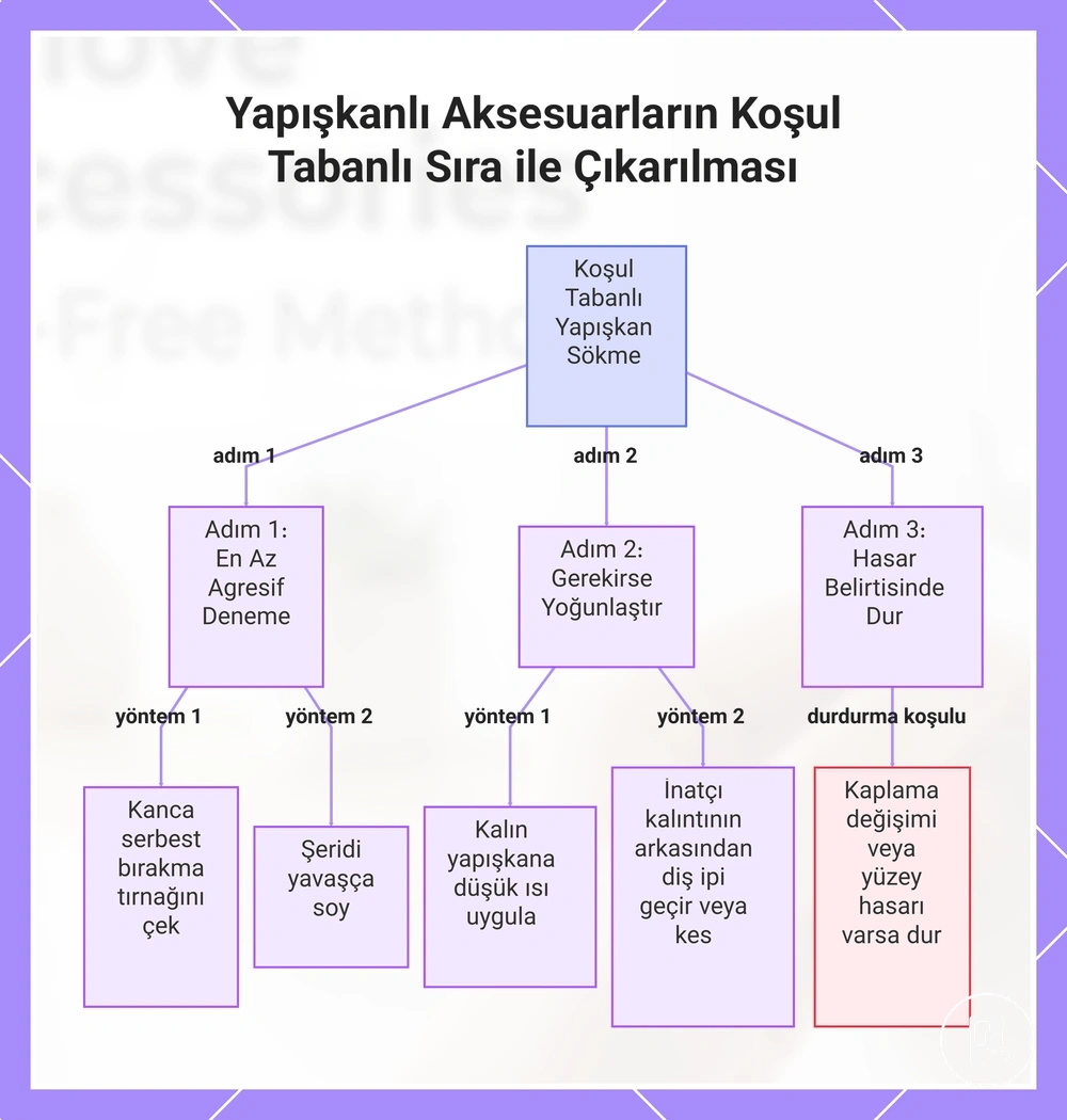 Yapışkanlı Aksesuarların Koşul Tabanlı Sıra ile Çıkarılması