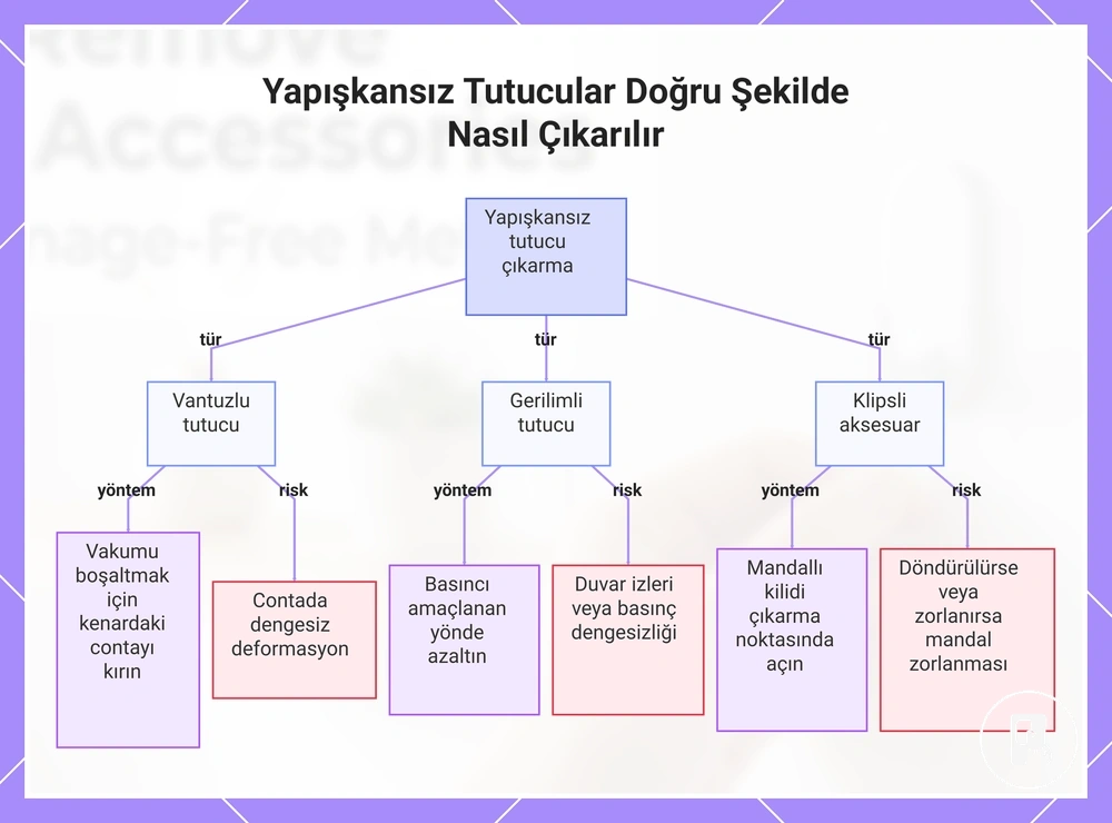 Yapışkansız Tutucular Doğru Şekilde Nasıl Çıkarılır